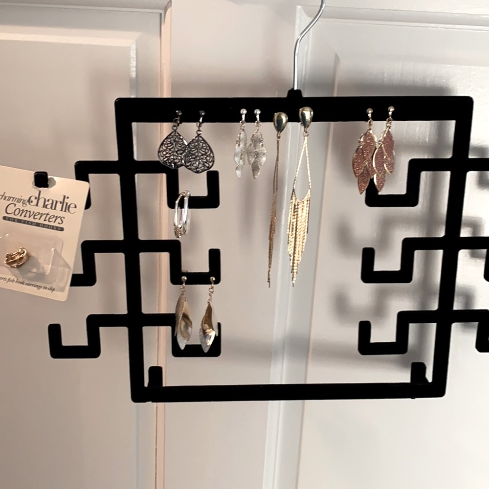 Clip on earrings. 6 pairs Plus a converter set.